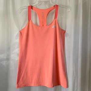 Womens adidas climalite Orange Sherbet Tank Top